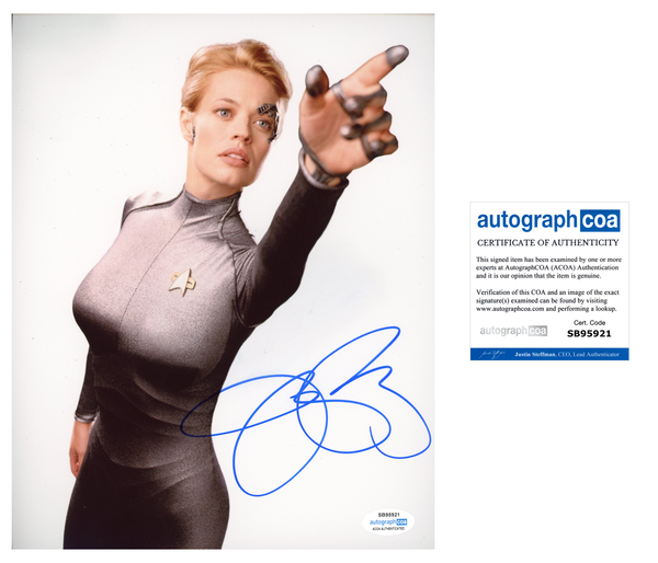 Jeri Ryan Star Trek Signed Autograph 8x10 Photo ACOA
