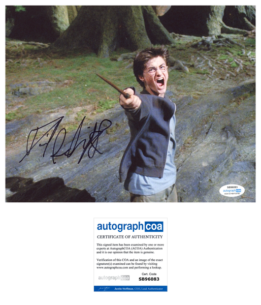 Daniel Radcliffe Harry Potter Signed Autograph 8x10 Photo ACOA