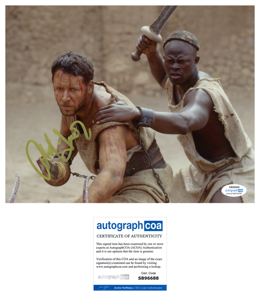 Djimon Hounsou Gladiator Signed Autograph 8x10 Photo ACOA