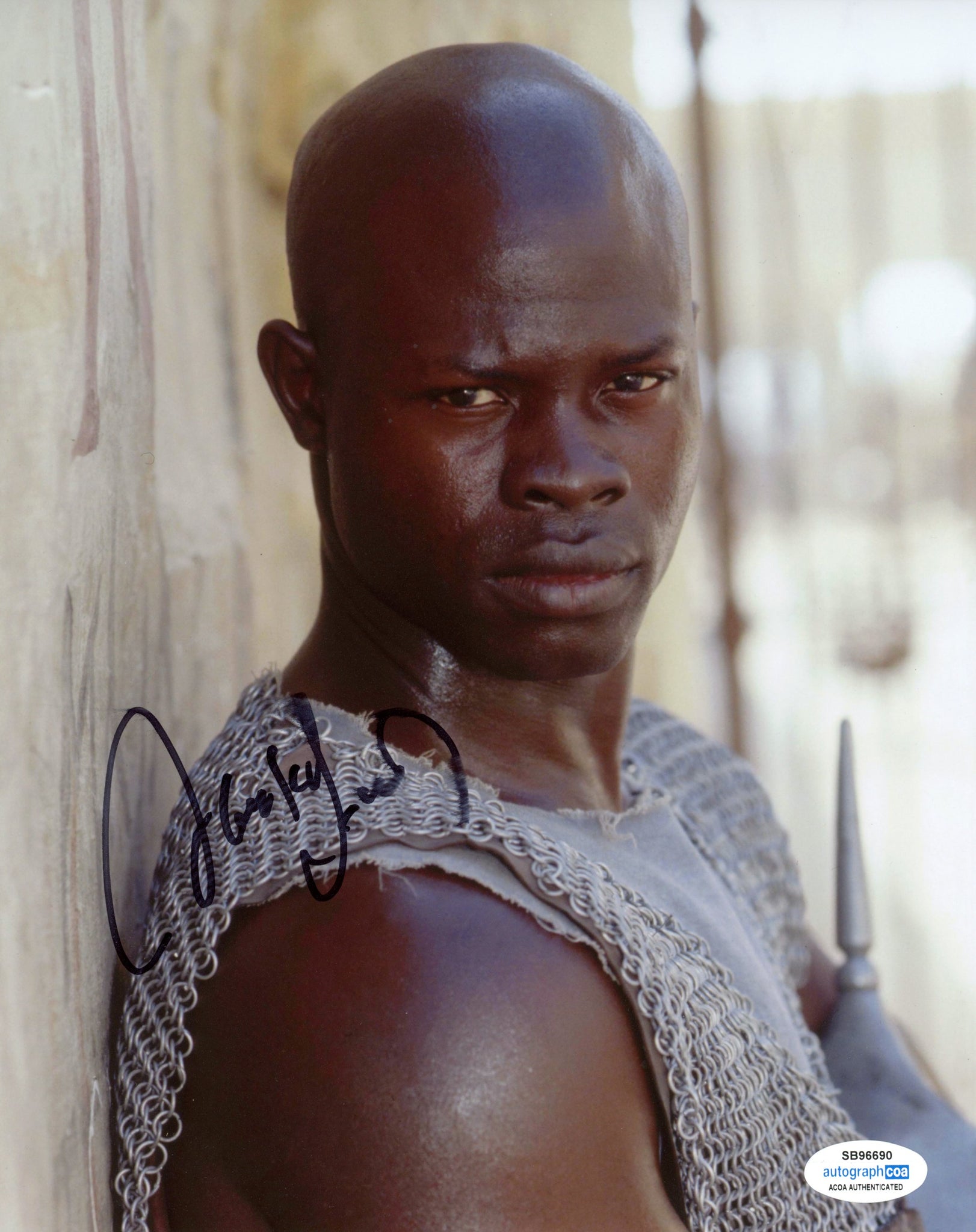 Djimon Hounsou Gladiator Signed Autograph 8x10 Photo ACOA