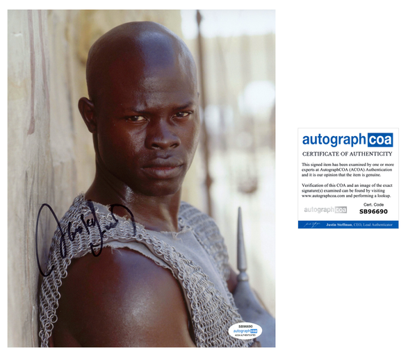 Djimon Hounsou Gladiator Signed Autograph 8x10 Photo ACOA