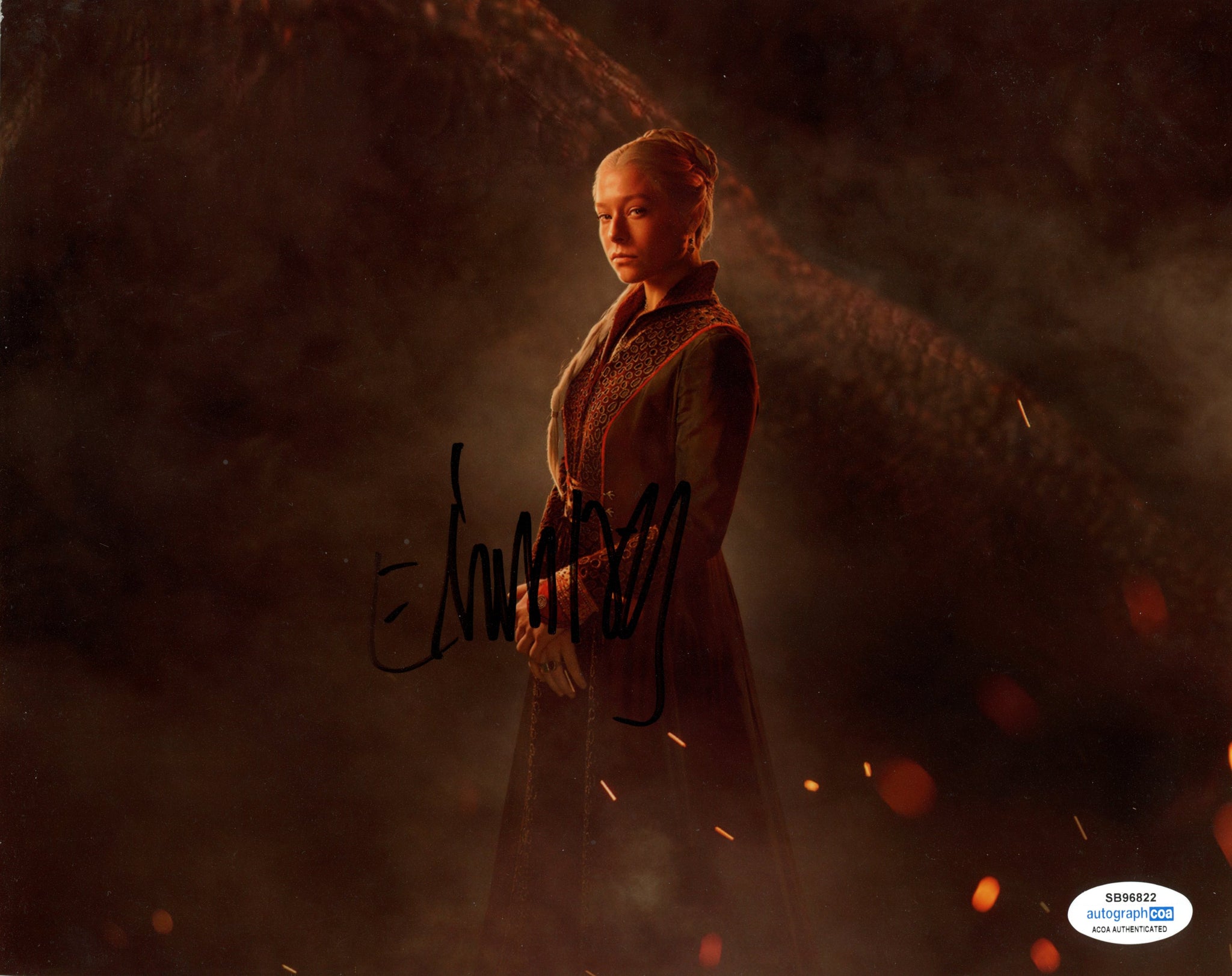 Emma D'Arcy House of the Dragon Signed Autograph 8x10 Photo ACOA