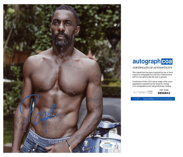 Idris Elba Signed Autograph 8x10 Photo ACOA