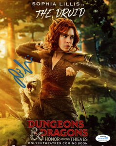 Sophia Lillis Dungeons and Dragons Signed Autograph 8x10 Photo ACOA