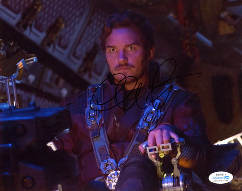 Chris Pratt Guardians Signed Autograph 8x10 Photo ACOA