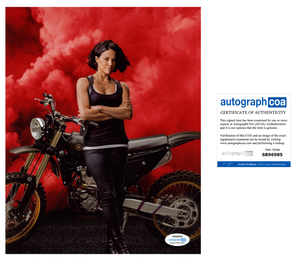 Michelle R Outlaw Michelle Rodriguez Fast and Furious Signed Autograph 8x10 Photo ACOA ...