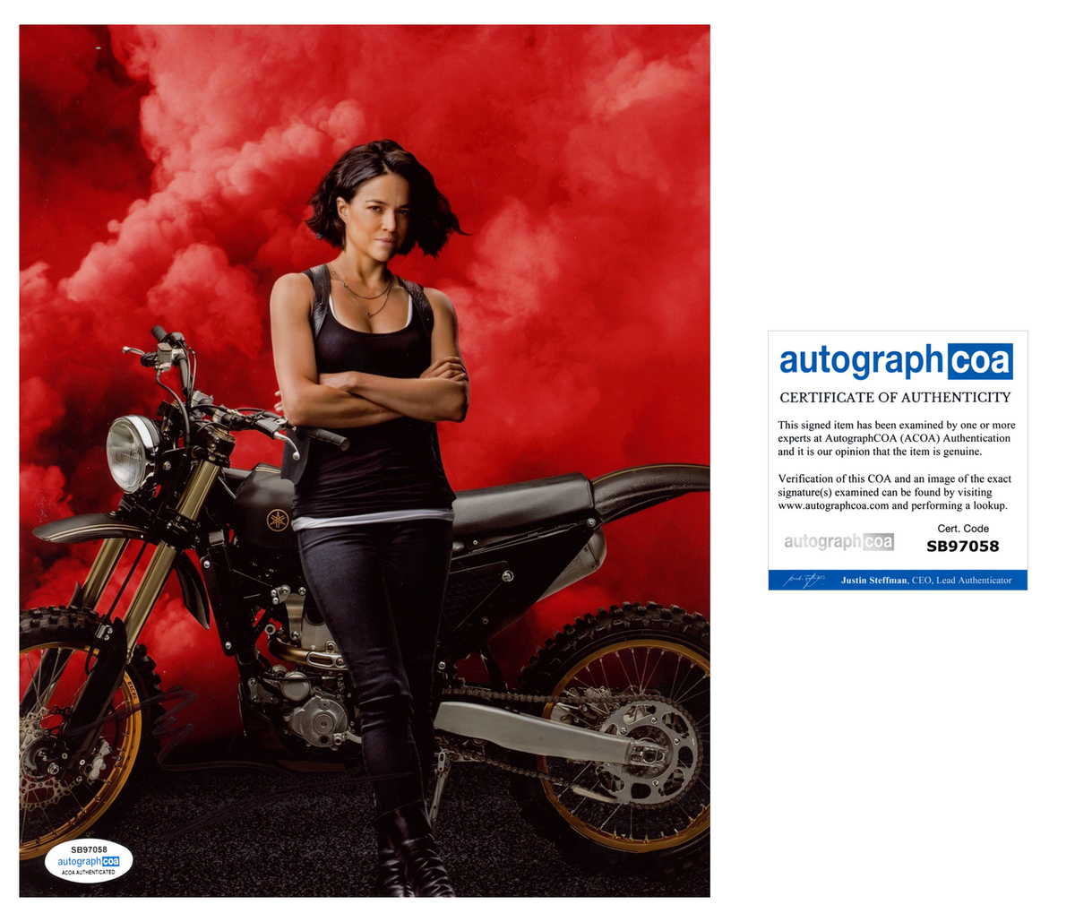 Michelle Rodriguez Fast and Furious Signed Autograph 8x10 Photo ACOA ...
