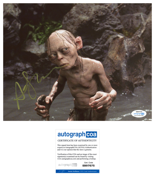 Andy Serkis Lord of the Rings Signed Autograph 8x10 Photo ACOA