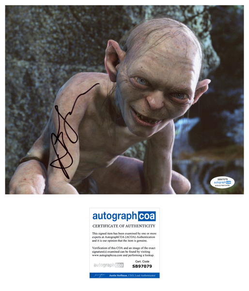 Andy Serkis Lord of the Rings Signed Autograph 8x10 Photo ACOA