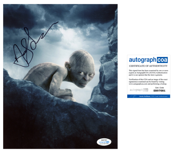 Andy Serkis Lord of the Rings Signed Autograph 8x10 Photo ACOA