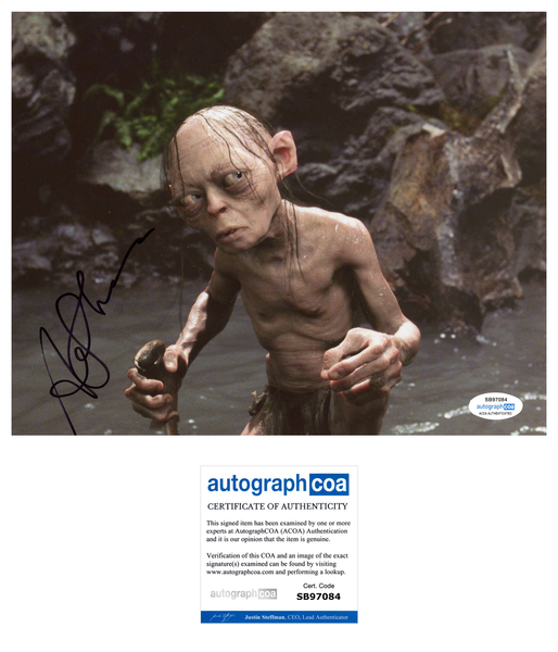 Andy Serkis Lord of the Rings Signed Autograph 8x10 Photo ACOA