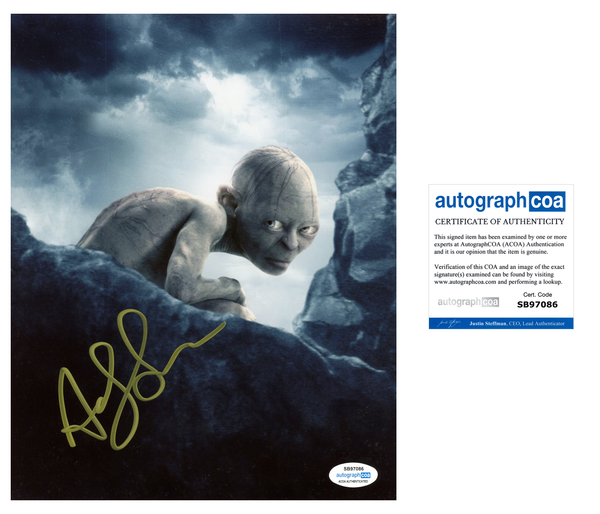 Andy Serkis Lord of the Rings Signed Autograph 8x10 Photo ACOA