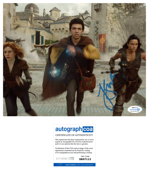 Justice Smith Dungeons and Dragons Signed Autograph 8x10 Photo ACOA