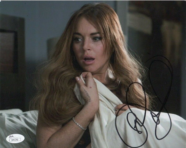 Lindsay Lohan Sexy Signed Autograph 8x10 Photo JSA COA #2 - Outlaw Hobbies Authentic Autographs