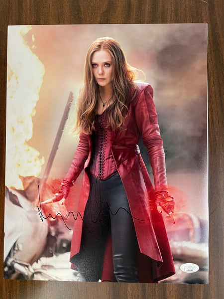 Elizabeth Olsen Avengers Scarlett Witch Signed Autograph 11x14 Photo JSA COA