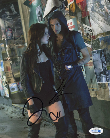 Lily Collins Jamie Campbell Bower Mortal Instruments Signed Autograph 8x10 Photo ACOA