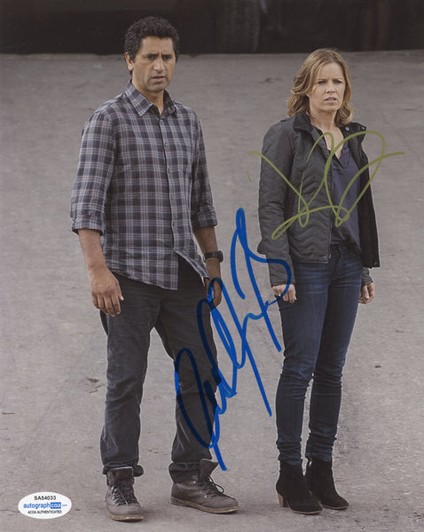 Kim Dickens & Cliff Curtis Fear The Walking Dead Signed Autograph 8x10 Photo ACOA