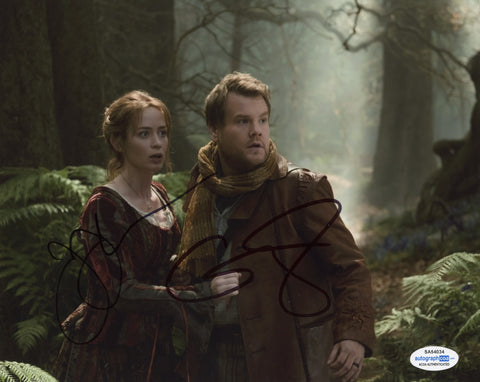 Emily Blunt James Corden Into the Woods Signed Autograph 8x10 Photo ACOA